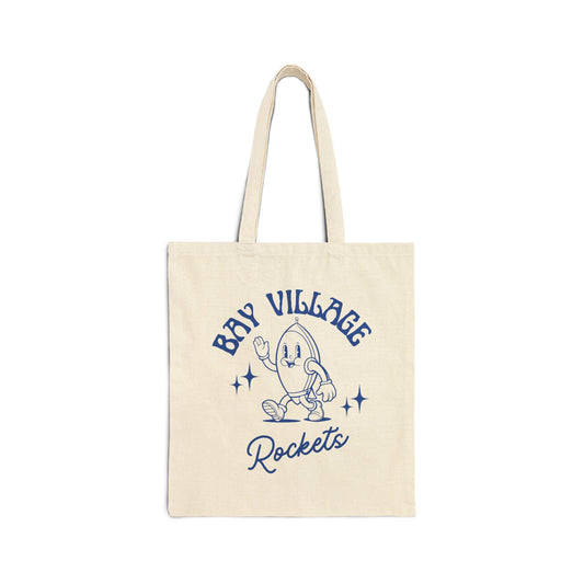 Bay Village Retro Rocket - Cotton Canvas Tote Bag