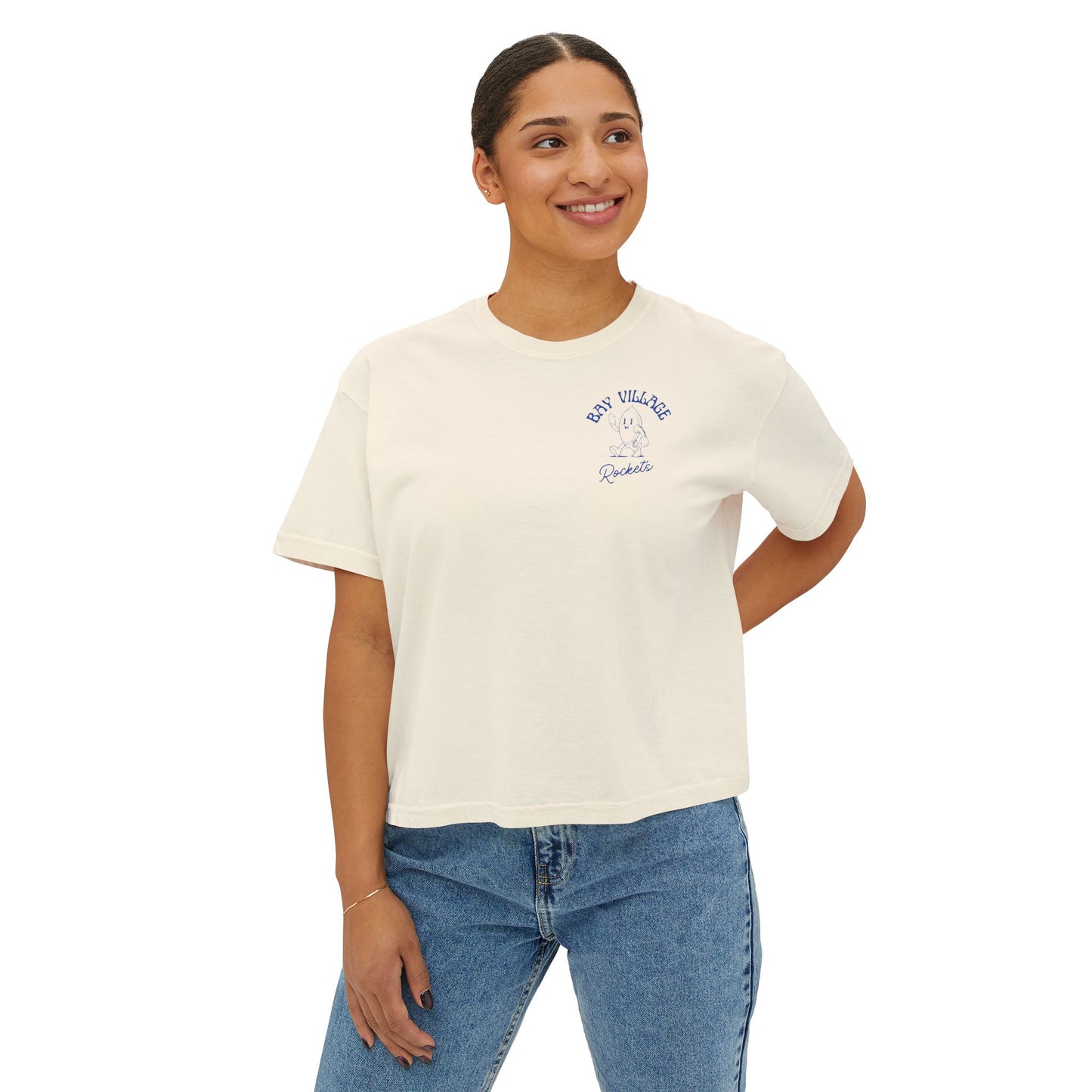 Bay Village Retro Rocket Women’s Boxy Tee | Vintage Comfort Tee