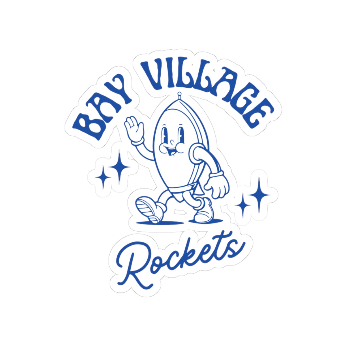 Retro Rocket - Kiss-Cut Stickers